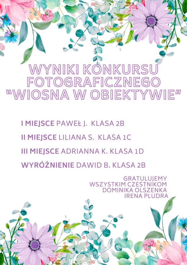 Wyniki konkursu fotograficznego Wiosna w obiektywie 2