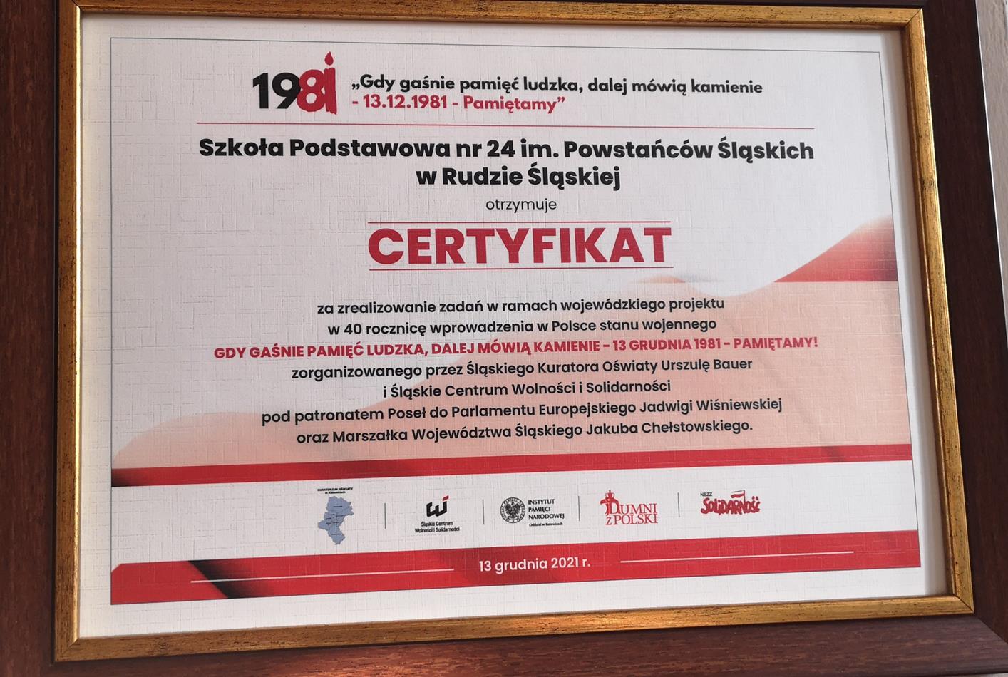 certyfikat