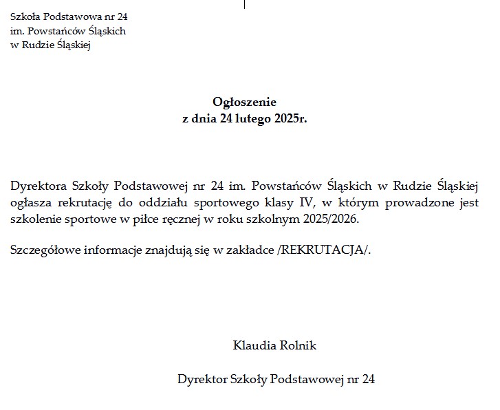 ogloszenie