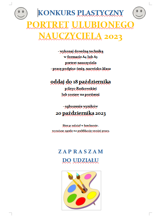 plakat ulubiony nauczyciel